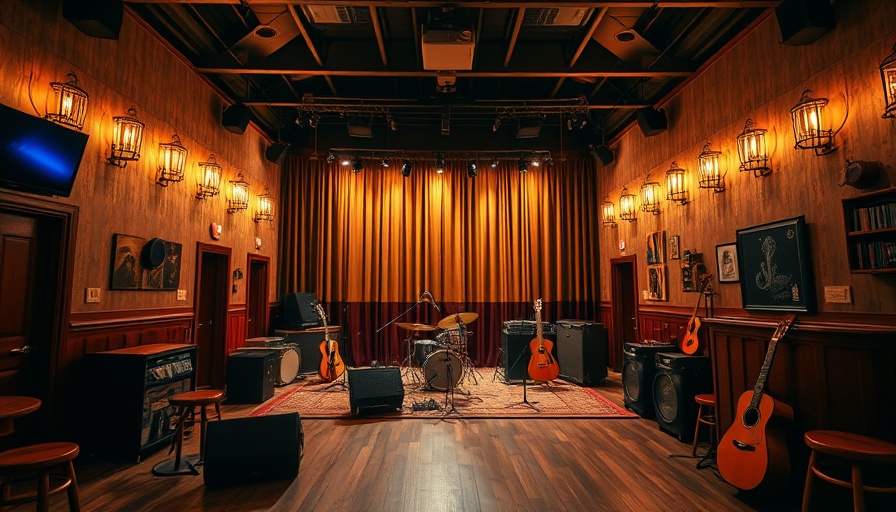Interior of East Austin music venue parish with empty stage.