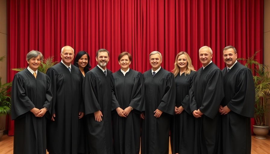 Judges in formal robes posing, highlighting birthright citizenship impact.