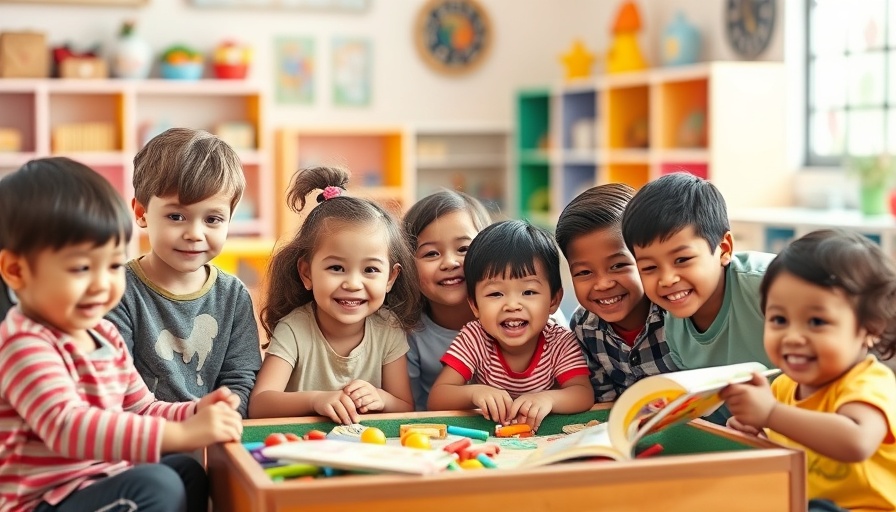 Children playing in a Travis County child care center, joyful scene.