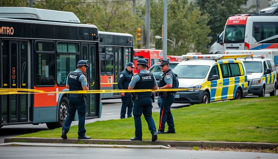 Crime scene involving METRO bus in Houston