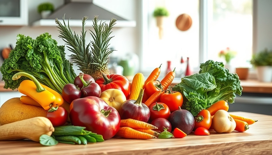 Healthy food arrangement symbolizing diet and cancer therapy.