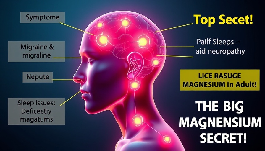 Illustration of symptoms linked to magnesium deficiency in adults over 50.
