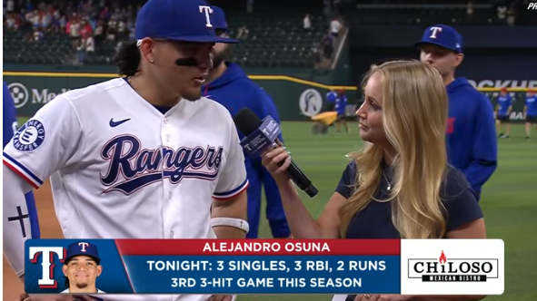 Alejandro Osuna Postgame Interview at stadium.