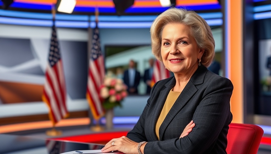 TV show host in studio discussing military notifications next of kin.