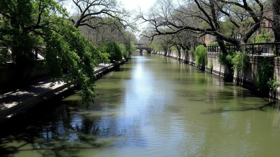 San Antonio River Walk where police found a body amid community news on homeless safety.