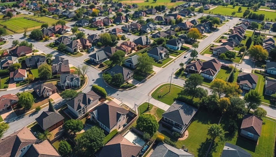 Suburban Texas neighborhood showcasing diverse zoning rules