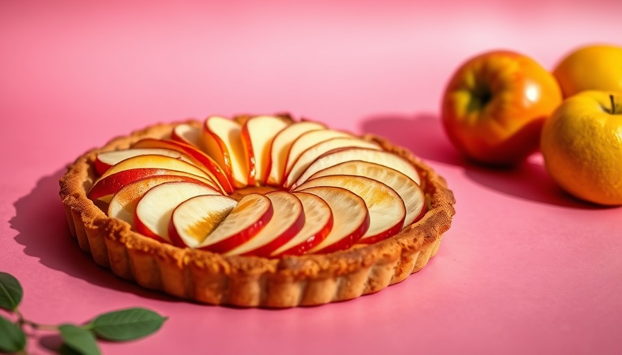 Diabetes-Friendly Desserts - Baked apple tart on a colorful plate