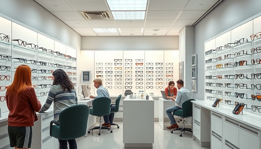 Interior view of Myopia Center of Texas optometry office.