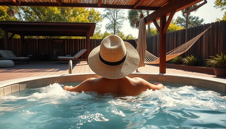 Austin lifestyle: Relaxing spa scene with hammock and greenery.