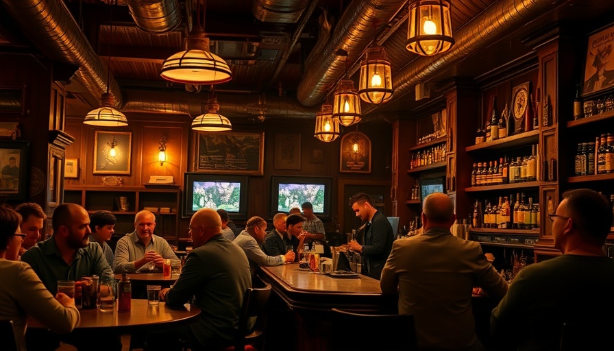 Rustic bar with patrons in Austin enjoying local watering holes.