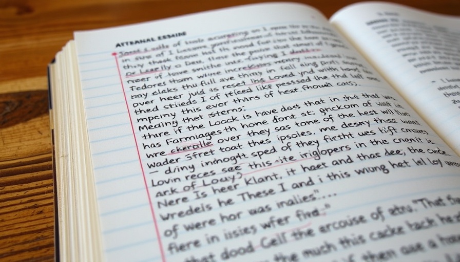 Handwritten essay with red corrections, John Dickerson spelling.