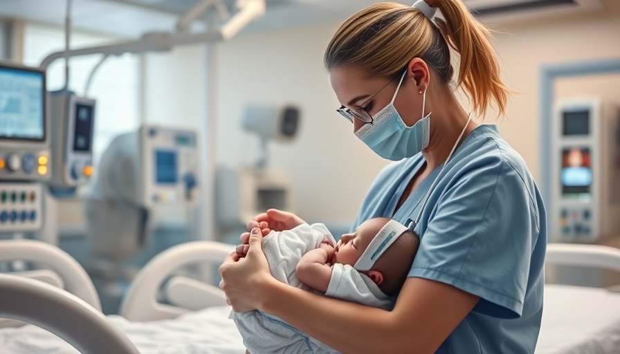Nurse caring for newborn in a Baylor Scott & White Level III NICU.