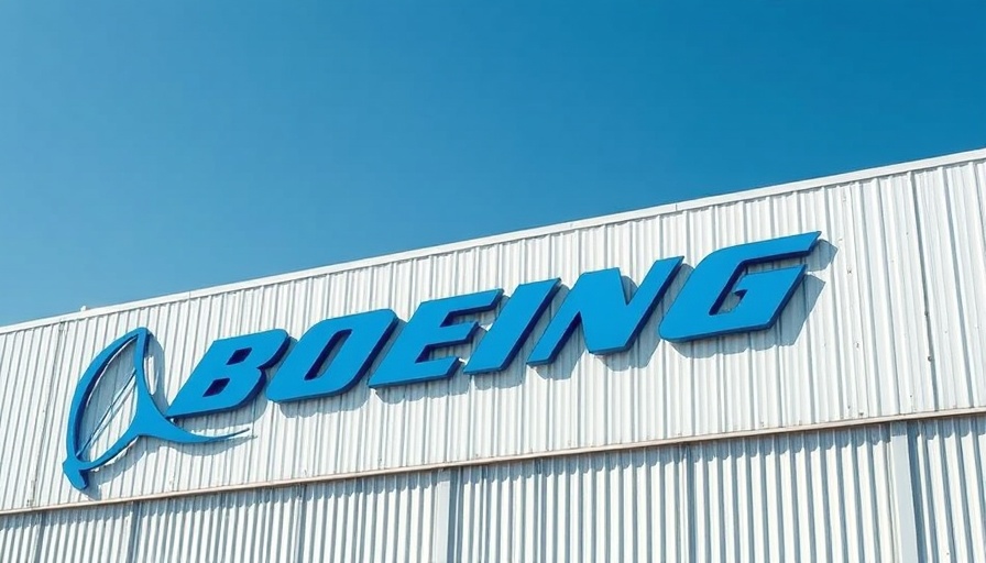 Boeing logo on building, sky background, Boeing Prosecution Dismissal