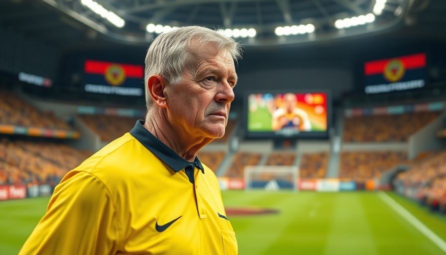 Mic'd up referees: Older male referee officiating in a stadium.