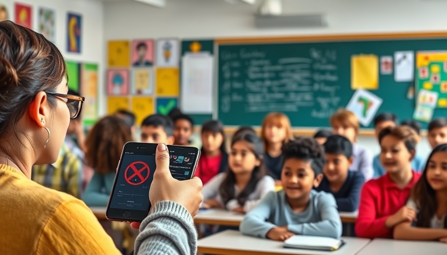 Texas cellphone ban in schools depicted with attentive students in classroom.