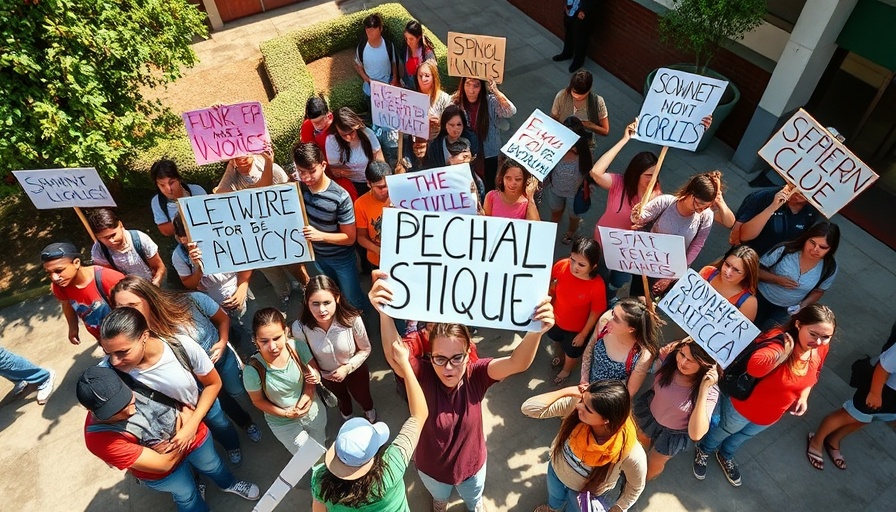 Group of students protesting to eliminate STAAR test in Texas.