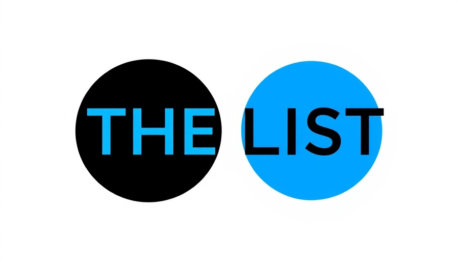 Logo of the words 'THE LIST' in circles.