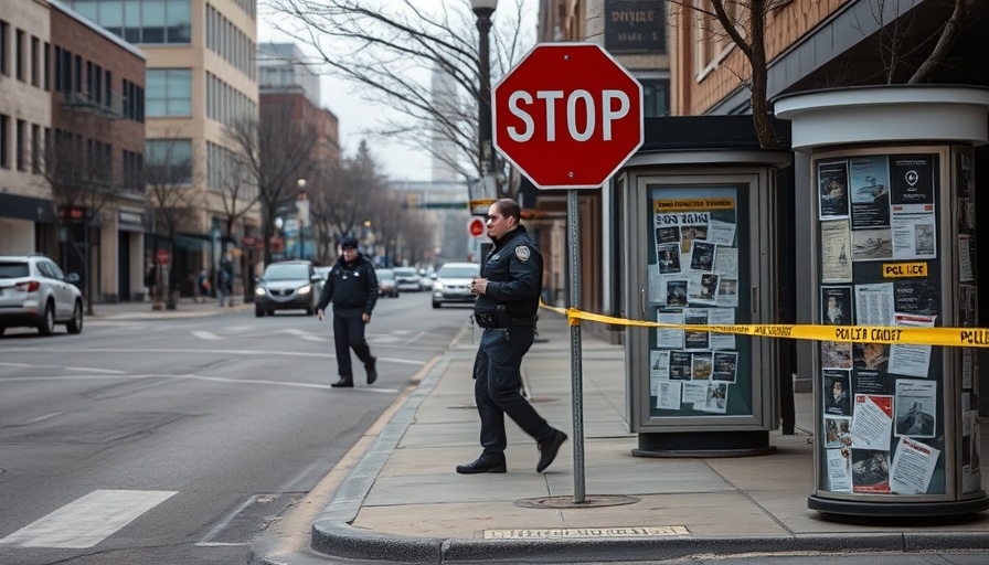 Boulder Colorado scene with police presence and crime tape.