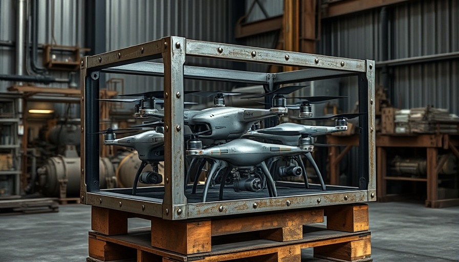 Drones in container related to Ukraine drone attack on Russian airfields.