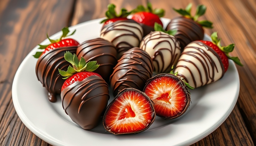 Assorted chocolate strawberries and truffles at Kilwins Austin.