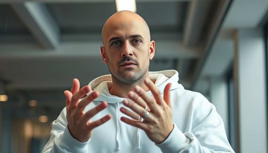 Bald man gesturing indoors related to Fetterman border policy