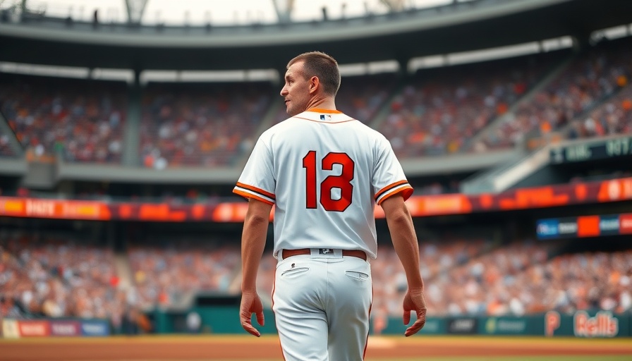Baseball player on field in white and orange uniform, NFL news.