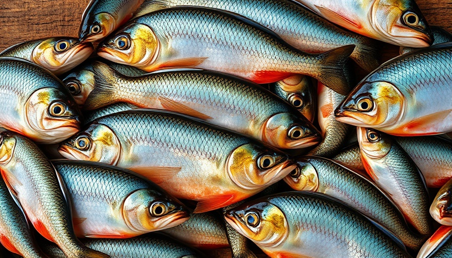 Close-up of smaller fish displaying nutrition benefits.