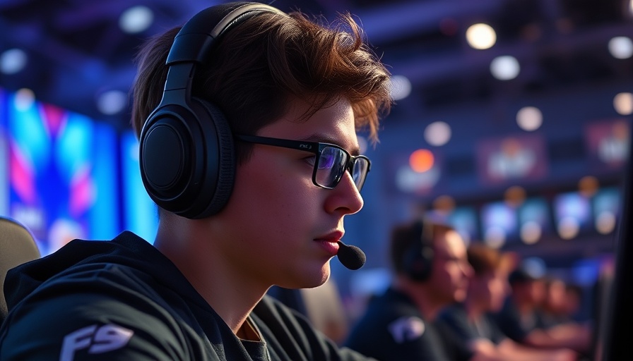 Focused esports player at BLAST.tv Austin Major gaming event.