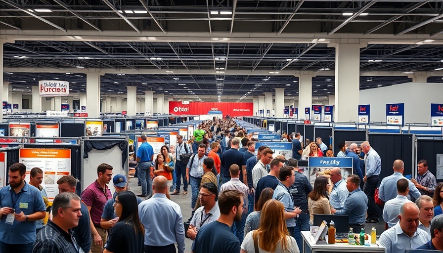 Austin Job Fair June 10 bustling with attendees exploring booths.