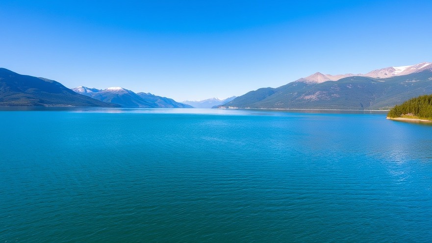Lake view showcasing Stutsman County's water management project for flood prevention.