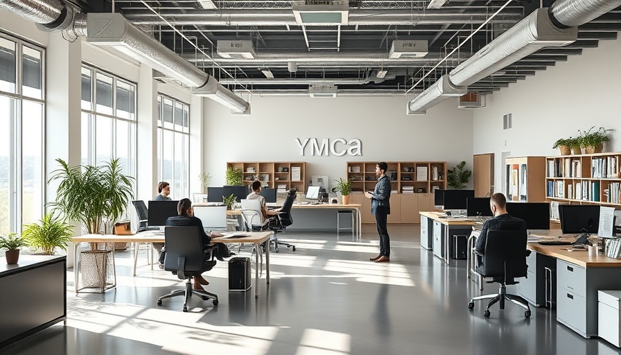 Modern Greater Austin YMCA administrative space with natural light.