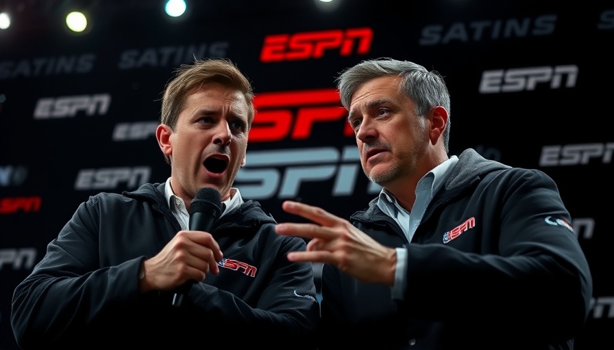 NBA trade rumors discussed by two analysts, ESPN branding.