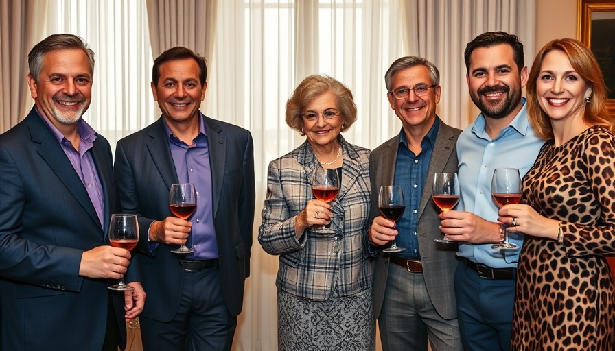 Group celebrating luxury living in Miami, elegant setting.