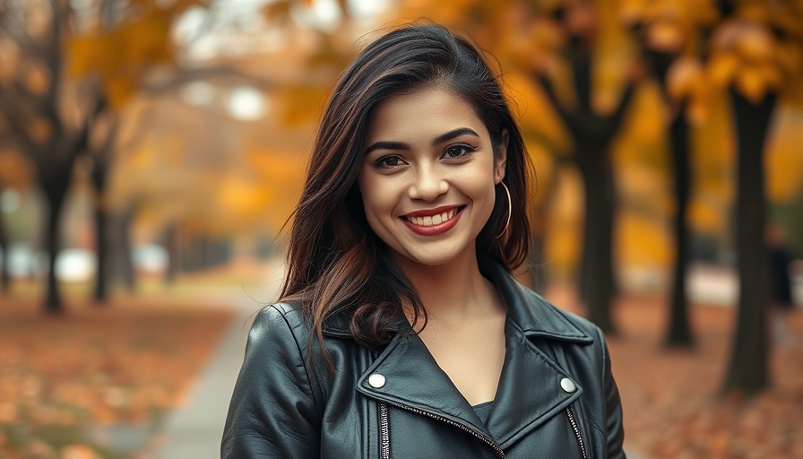 Young woman smiling in autumn park