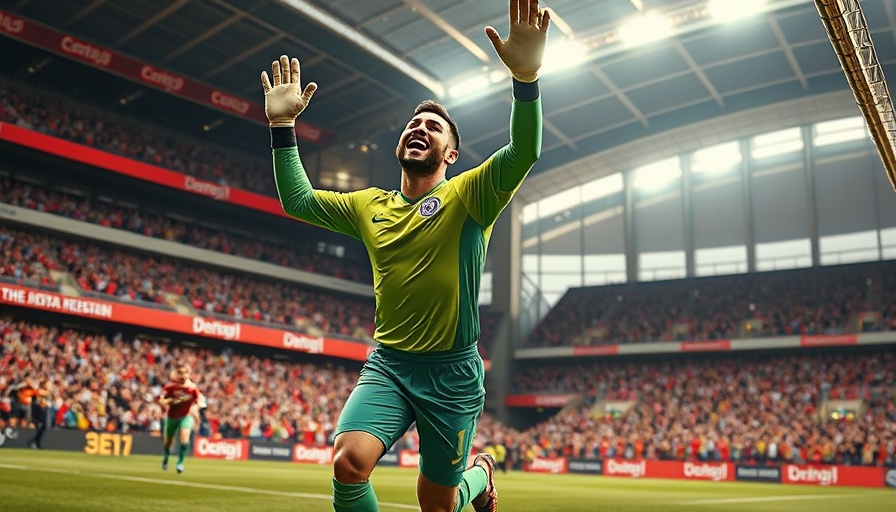 US soccer team World Cup goalkeeper celebrates on the field.