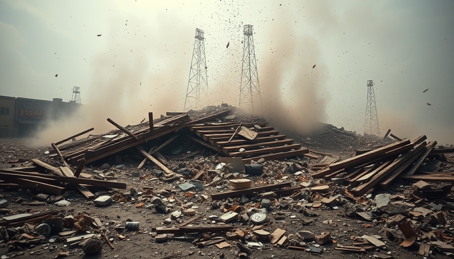Aftermath of Dominican nightclub roof collapse with debris.