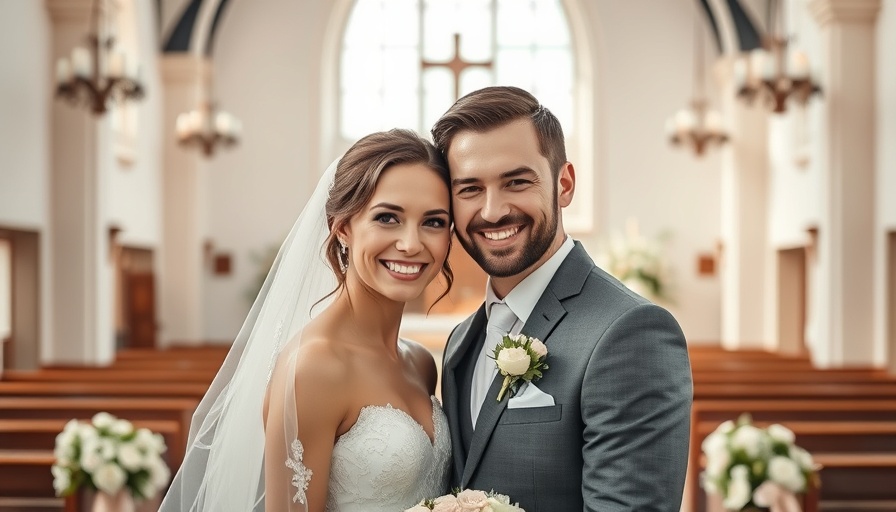 Austin lifestyle wedding with smiling couple in elegant setting.