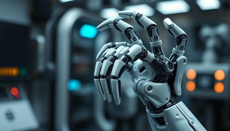 Futuristic robotic hand in Austin startups tech scene.