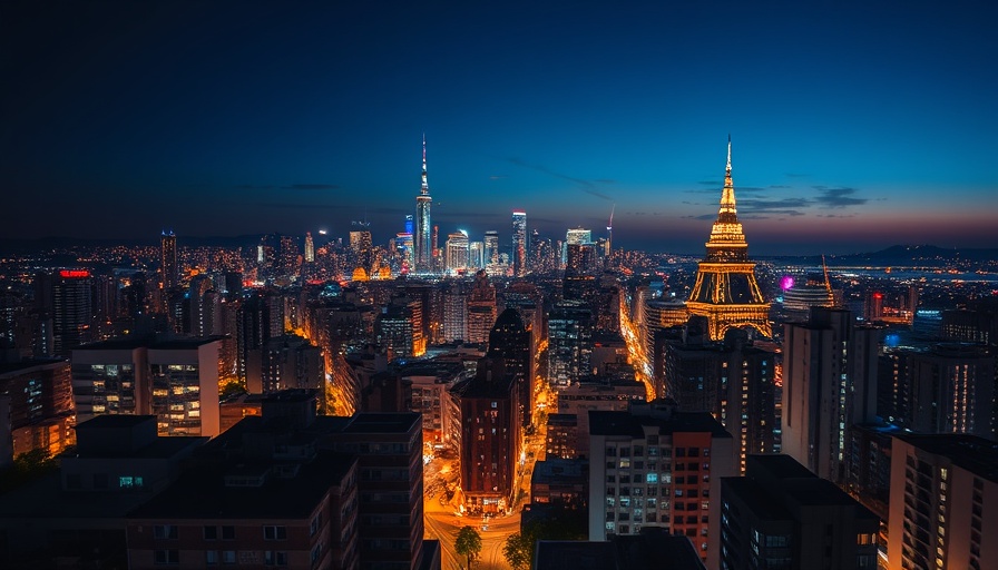 Night cityscape with colorful lights, Iran Israel tensions news.