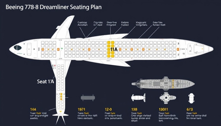 Boeing 787 seating plan indicating Air India plane crash survivor's seat 11A.