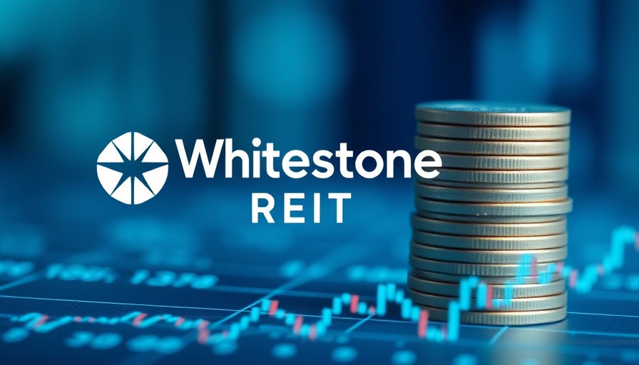Financial graphic with Whitestone REIT logo and dividend theme.