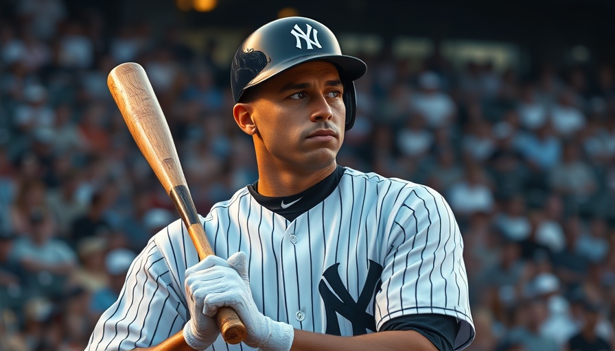 Yankees player holding bat during Yankees first sweep 2025 season.