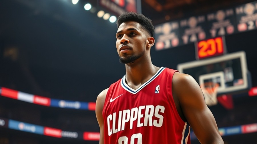 Clippers player focused on court amid NBA injuries news, showcasing dynamic atmosphere.