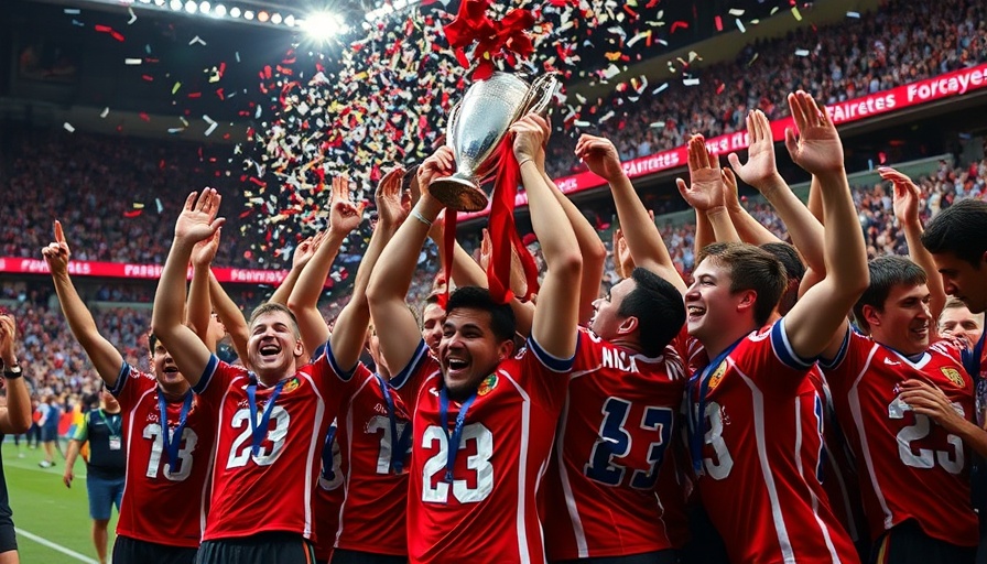 Texas Super Kings celebrate victory with trophy in crowded stadium.