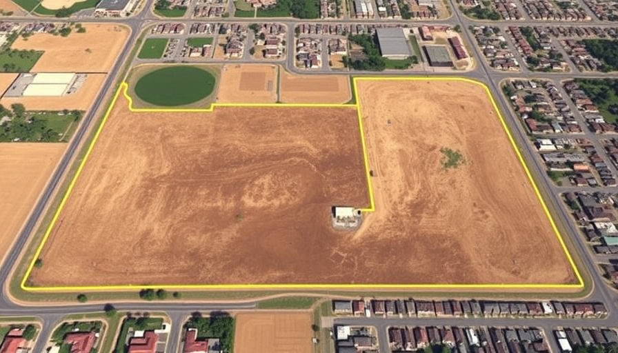 Aerial map of Round Rock housing development area.
