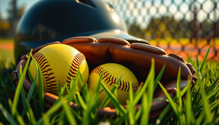 Baseball glove and balls on grass, Texas A&M Baseball Schedule.