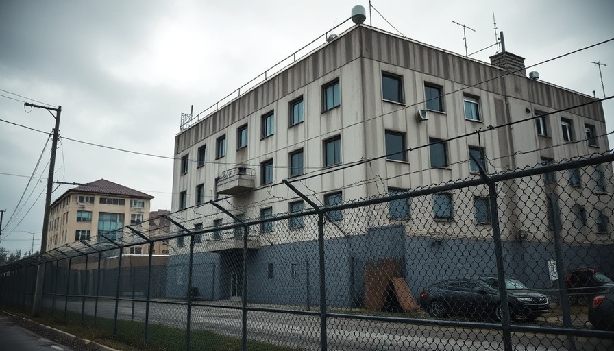 Delaney Hall immigration detention escape concept with secure building.