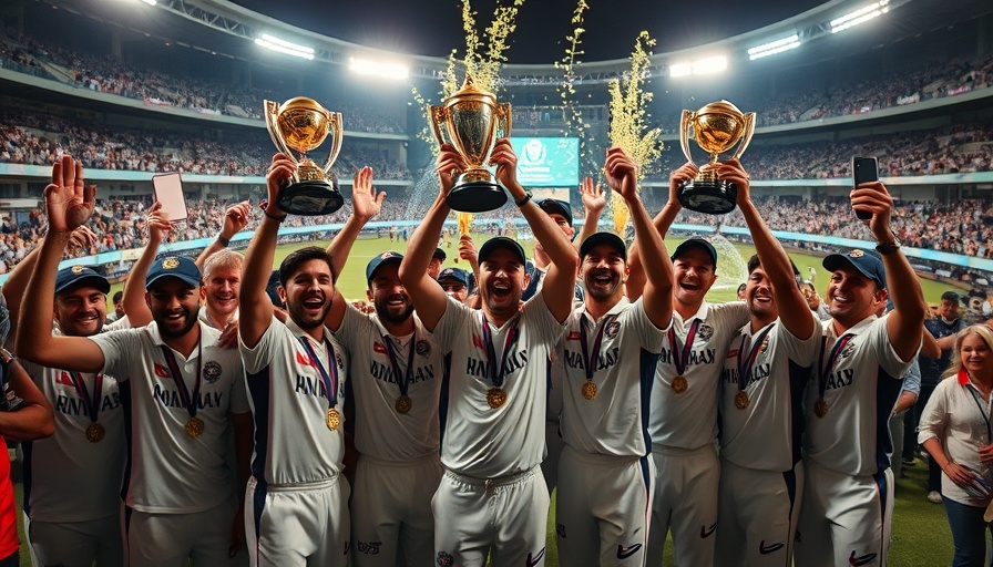 Texas Super Kings Victory celebration with jubilant players.