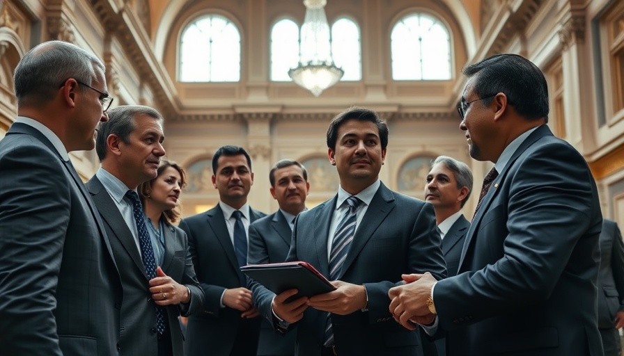 US-Iran negotiations discussion among business people in formal setting.