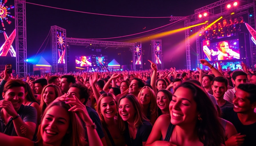 Vibrant music festival crowd in Austin events.